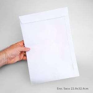 Envelope A4 Personalizado Saco 22,9x32,4cm 90g