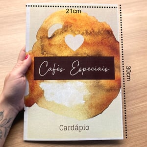 Cardápio A3 Personalizado Laminado 1 dobra 21x30cm (FECHADO)