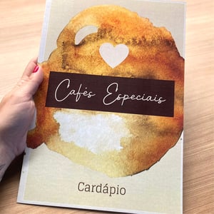 Cardápio A3 Personalizado Laminado 1 dobra 21x30cm (FECHADO)