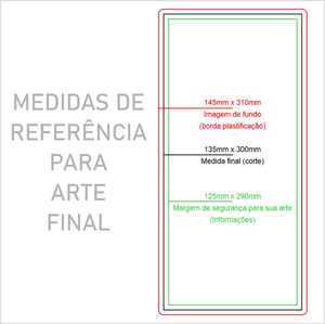 Cardápio Plastificado 13,5cmx30cm - Folha Única