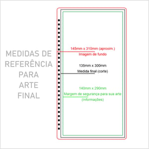 Cardápio Plastificado Personalizado 13,5cmx30cm Encadernado