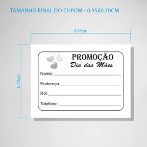 Cupons Bloco com 50 Folhas