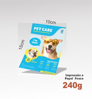 Folheto A6 10x15cm Papel e Impressão Fosco Offset