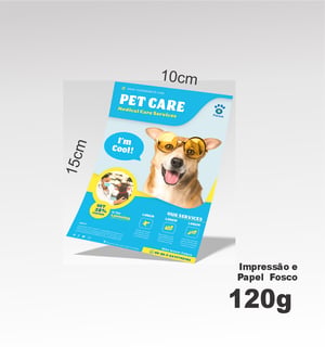 Folheto A6 10x15cm Papel e Impressão Fosco Offset
