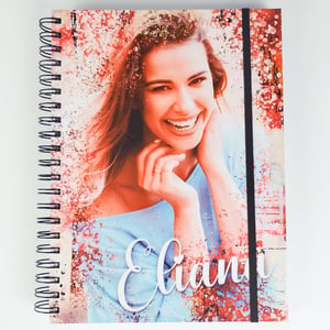 Foto Caderno Personalizado 10 Matérias 160 Folhas Capa Dura 20 x 27,5cm Laminado Sua Foto No Caderno