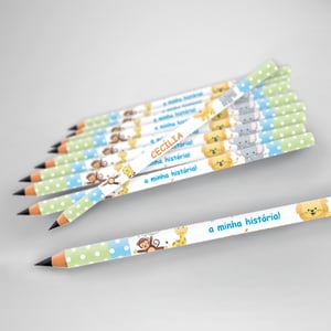 Lápis Personalizado Lembrança Infantil e Brindes Revestimento Papel Couchê Adesivo Com Seu Tema