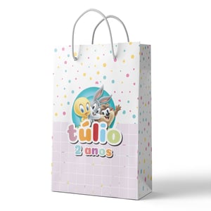 Sacola Lembrancinha 15x21,5x6 Personalizada Com Seu Tema - SL4