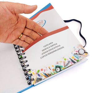 Caderno Personalizado A5 Capa Dura A5 21X14,8CM Pautado 100 folhas 75g