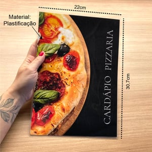 Cardápio A4 Plastificado 21cmx29,7cm - Folha Única