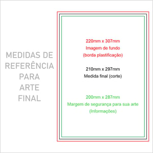 Cardápio A4 Plastificado 21cmx29,7cm - Folha Única