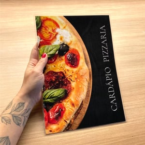 Cardápio A4 Plastificado 21cmx29,7cm - Folha Única