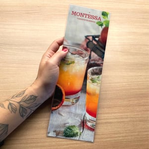 Cardápio Slim Plastificado 9,5cm x 30cm - Folha Única