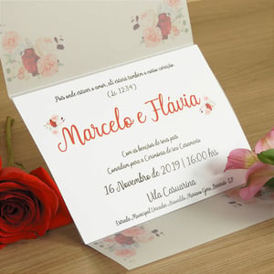 Convite Casamento Clássico Cristal