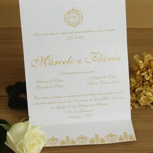 Convite Casamento Clássico Simples e Criativo