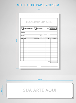 Bloco Talão de Pedido Orçamento