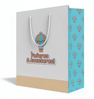 Kit Sacola Personalizadas 21x23x10cm + Adesivos Lacre Personalizado Com Sua Logo