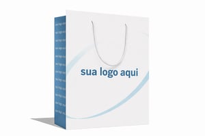Kit Sacola Personalizadas 21x23x10cm + Adesivos Lacre Personalizado Com Sua Logo