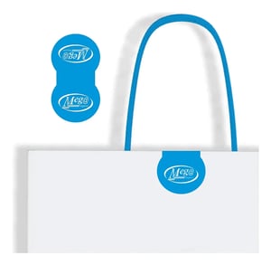 Kit Sacola Personalizadas 12x16x5cm + Adesivos Lacre Personalizado Com Sua Logo