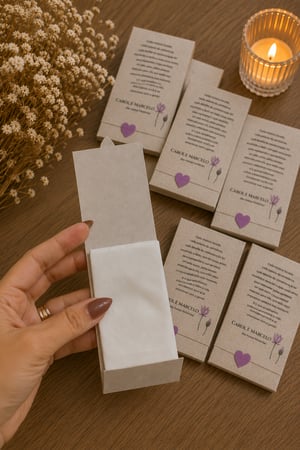 Porta Lenço Lágrimas de Alegria Personalizado com Lenço