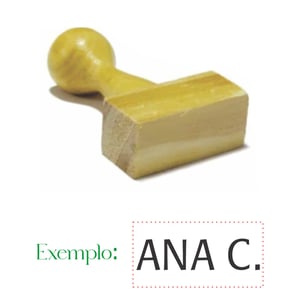 Carimbo Personalizado de Madeira 10x20mm - CM1