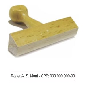 Carimbo Personalizado de Madeira 10x70mm - CM3