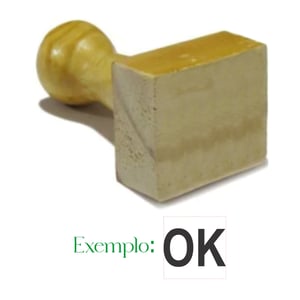 Carimbo Personalizado de Madeira 15x15mm - CM2