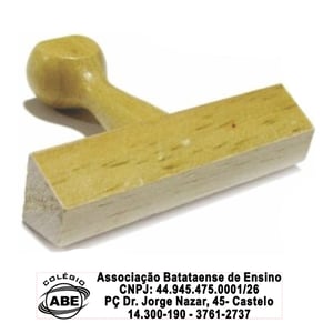 Carimbo Personalizado de Madeira 15x80mm - CM5