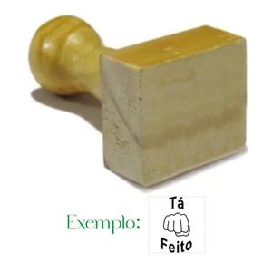 Carimbo Personalizado de Madeira 20x20mm - CM2