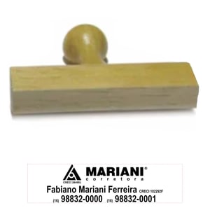 Carimbo Personalizado de Madeira 20x80mm - CM5