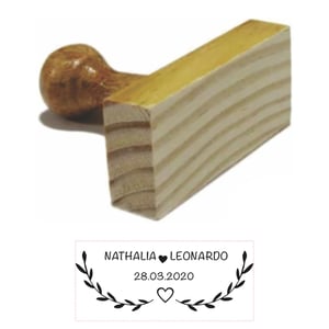 Carimbo Personalizado de Madeira 45x100mm - CM10