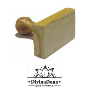 Carimbo Personalizado de Madeira 50x80mm - CM10