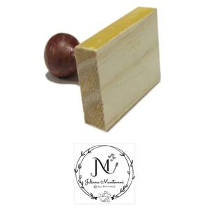 Carimbo Personalizado de Madeira 65x65mm - CM11