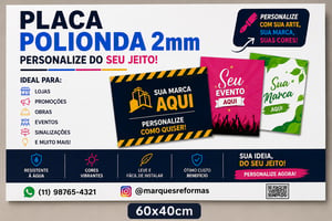 Placa Personalizada Polionda 2mm