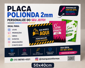 Placa Personalizada Polionda 2mm