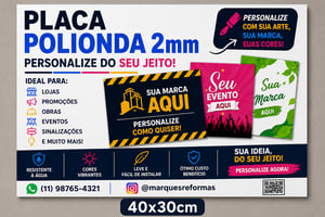 Placa Personalizada Polionda 2mm