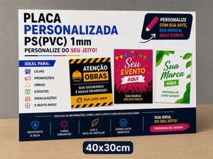 Placa Personalizada PS(PVC) 1mm