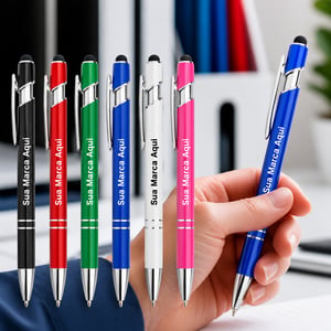 Caneta de MetalTouch Personalizada Gravação a Laser Sua Marca