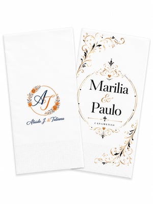 Guardanapo Personalizado Qualidade Premium Retangular Fechado 19,5x10 cm Aberto 40x40 cm - 40X