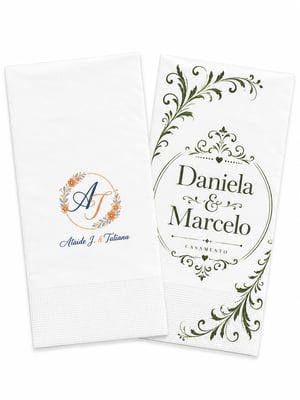 Guardanapo Personalizado Qualidade Premium Retangular Fechado 19,5x10 cm Aberto 40x40 cm - 40X