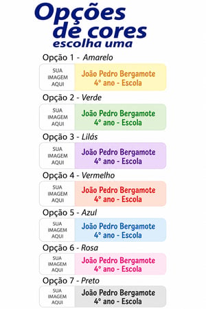 Kit Etiquetas Escolares Personalizadas Vinil