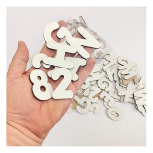 6 Alfabetos E Núm Mdf Madeira 5cm 216 Letras E Núm Branco