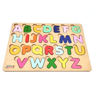 Brinquedo Educativo Tabuleiro Encaixe Alfabeto Mdf