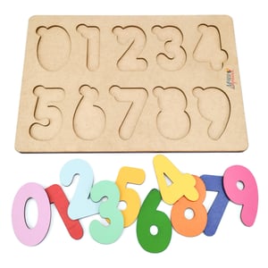 Brinquedo Educativo Tabuleiro Encaixe Numerais Mdf