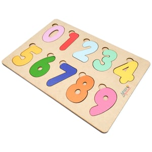 Brinquedo Educativo Tabuleiro Encaixe Numerais Mdf