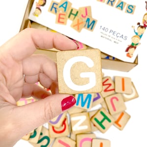 Jogo Educativo Alfabeto Móvel Formando Palavras MDF