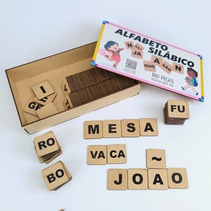 Jogo Educativo Alfabeto Silabico MDF
