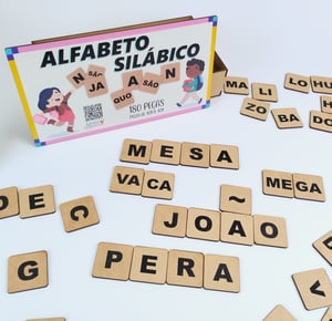 Jogo Educativo Alfabeto Silabico MDF