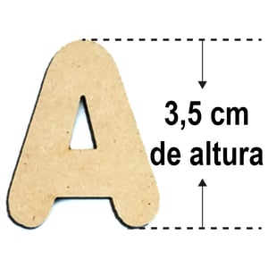 Kit 6 Alfabetos madeira A - Z Letras Mdf 3,5cm c/156 Letras