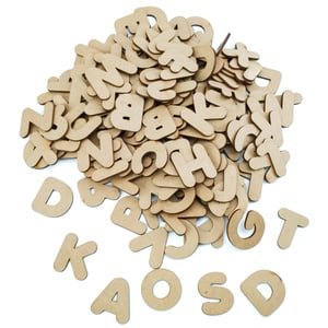 Kit 6 Alfabetos madeira A - Z Letras Mdf 3,5cm c/156 Letras