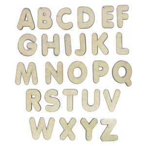 Kit 6 Alfabetos madeira A - Z Letras Mdf 3,5cm c/156 Letras